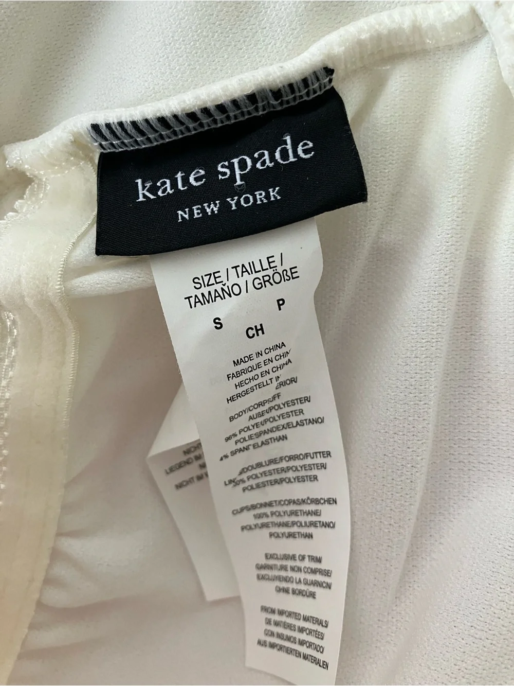 KATE SPADE Shell Jacquard One Piece Swimsuit in Ivory